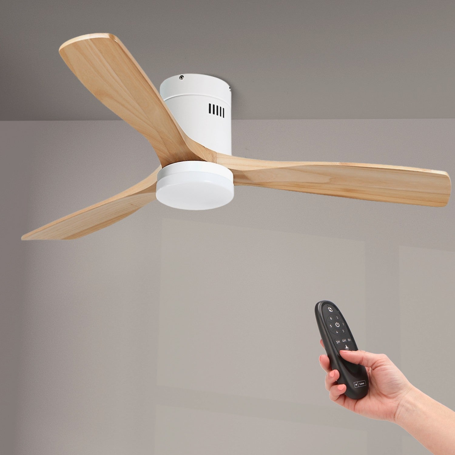 Ventilador de Techo LED White Energy MDF DC ø132 cm — Motor 50W Máx. Potencia 6 Velocidades