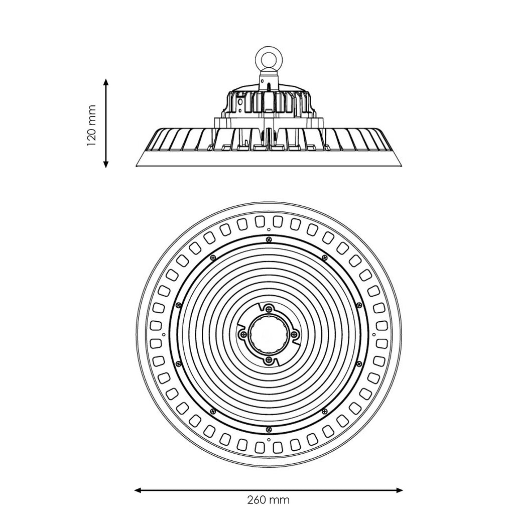 Campana Ufo Led Serie Multioptical 150W 0-10V - Dsc