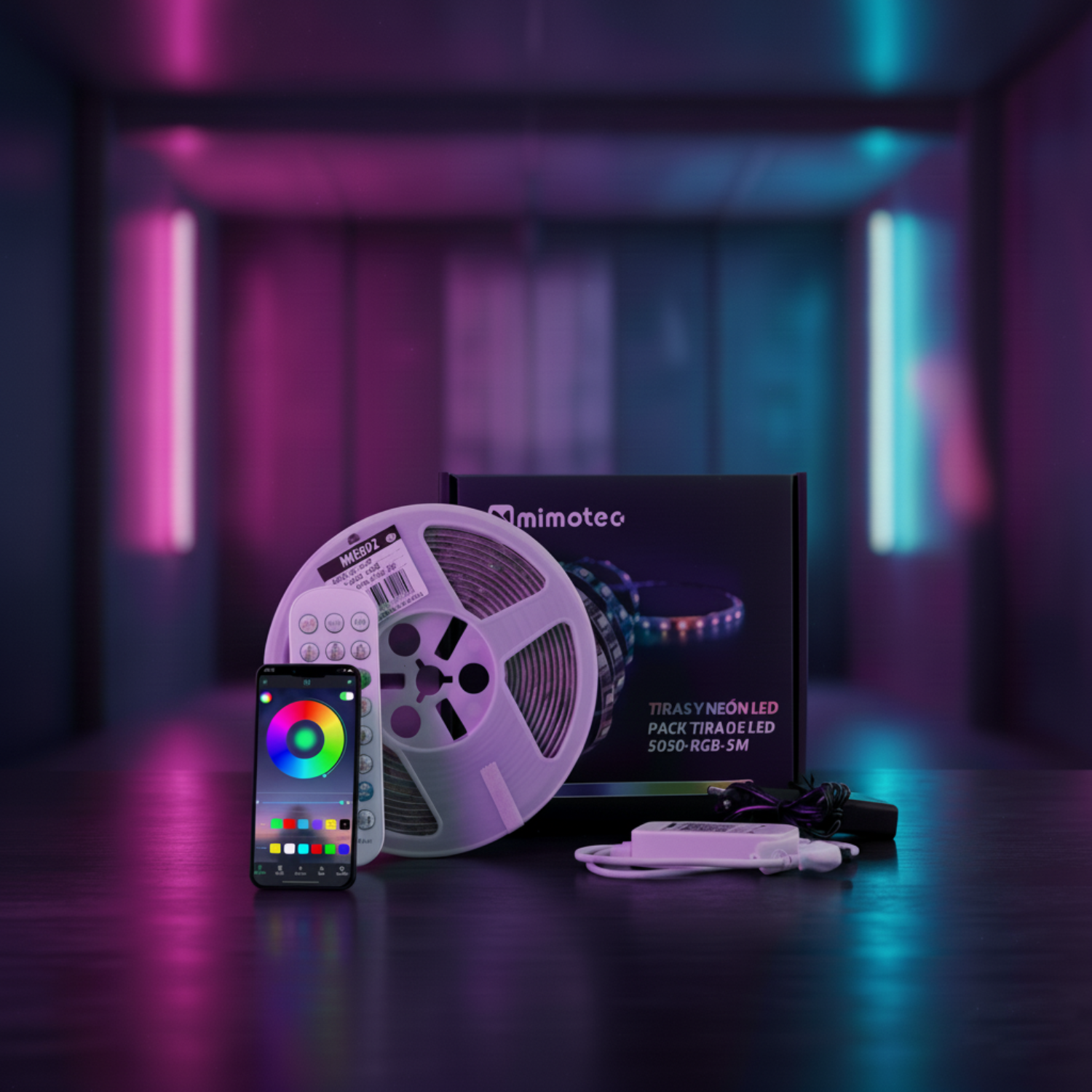 Pack Tira de Led 12V 30L Rgb - 5 Metros con Mando Multifunción