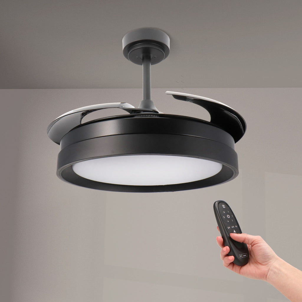 Ventilador de Techo LED Black II Yeray DC ø107 cm — Negro Total Exclusivo 6 Velocidades