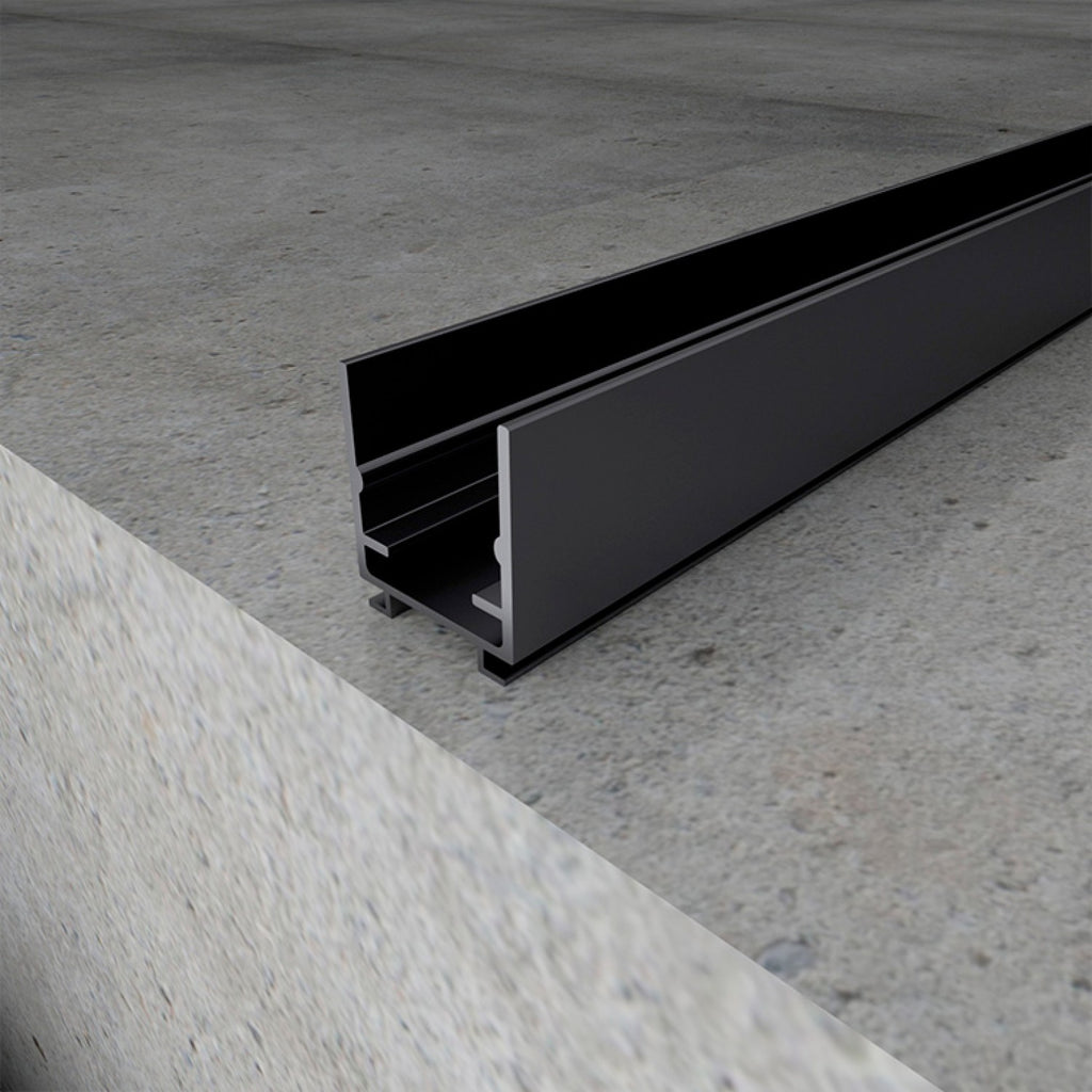 Perfil de Aluminio Negro Show - 2 Metros