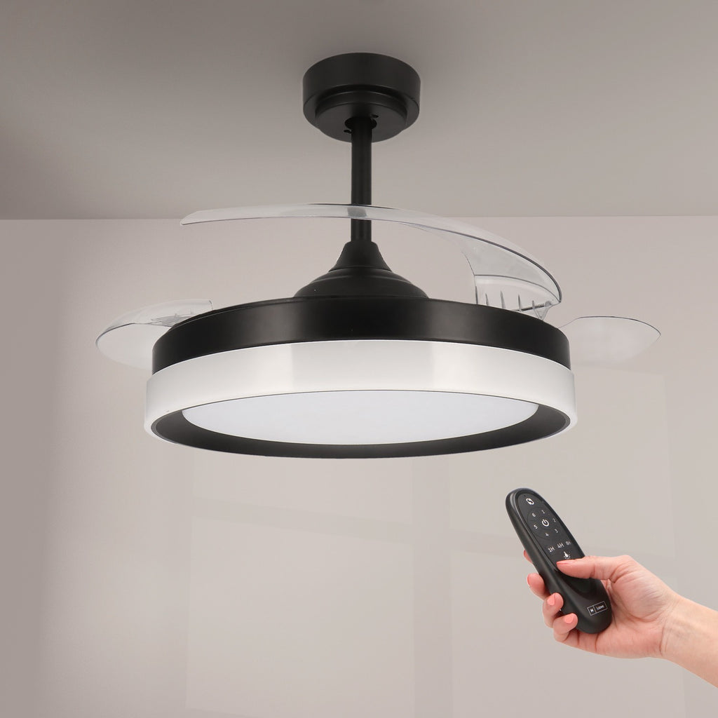 Ventilador de Techo LED Black Yeray DC ø107 cm — Diseño Bicolor Exclusivo 6 Velocidades