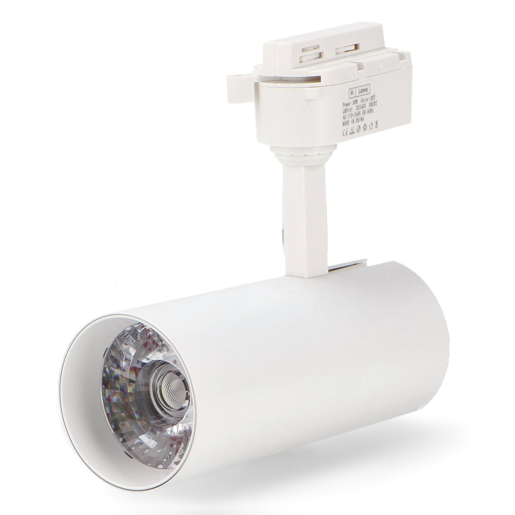 Foco LED Carril White Aras 30W - Iluminación Direccional 3CCT