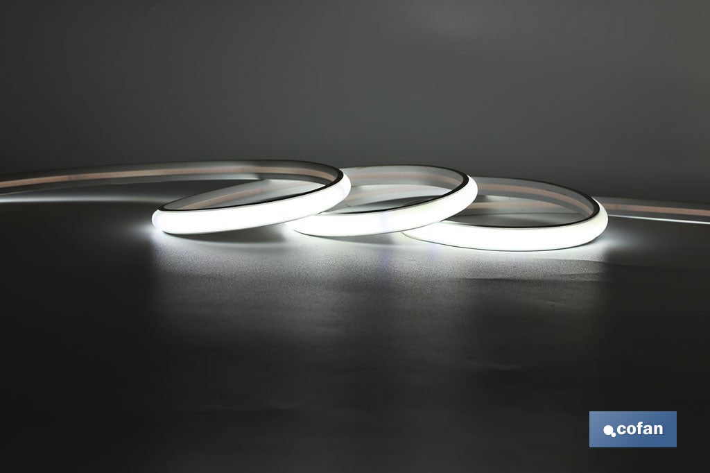 Tira Neón LED COB 220V 5m IP65 | Luz Continua 4000K