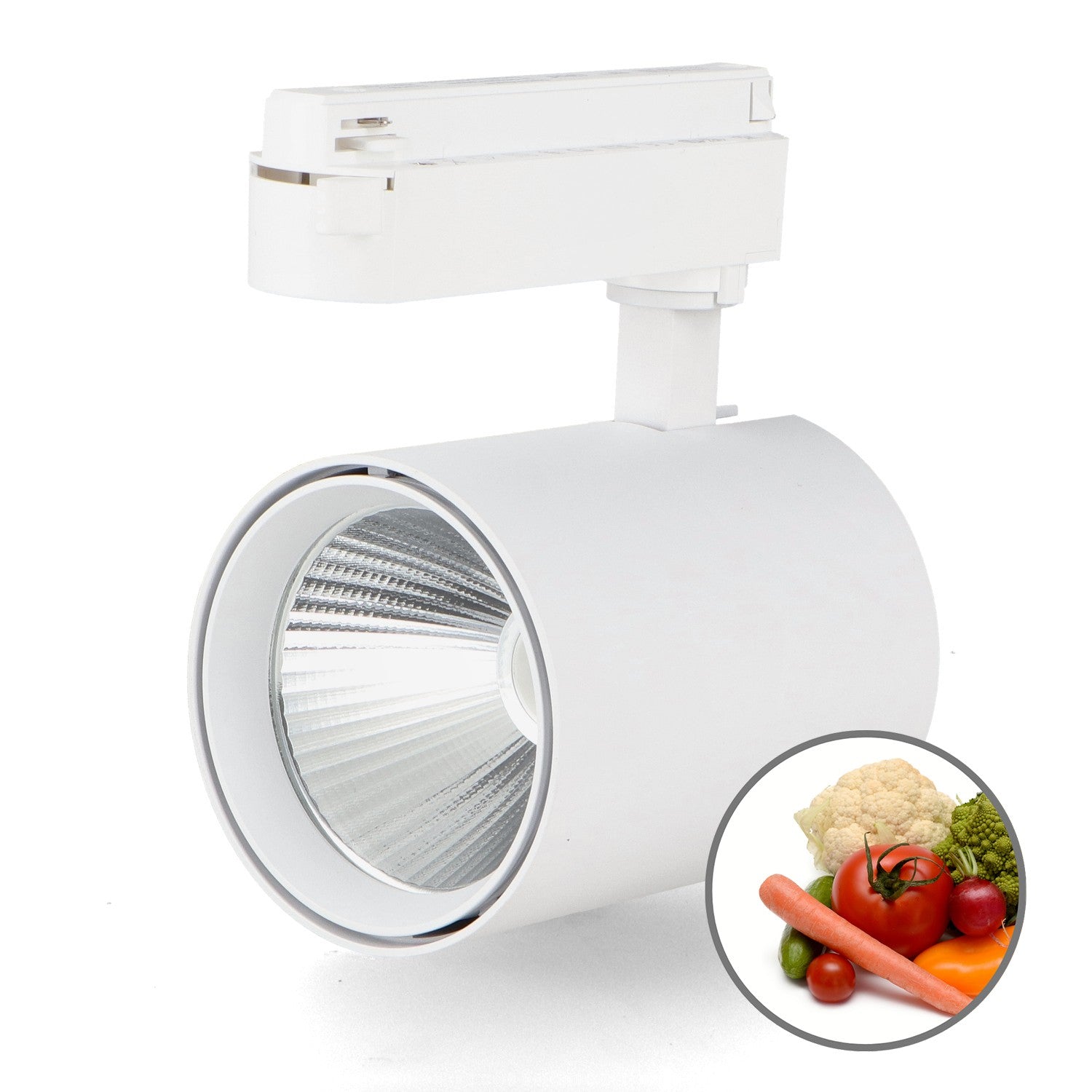 Foco Led Para Carril White Air 30W Monofásico No Flicker - Verduras