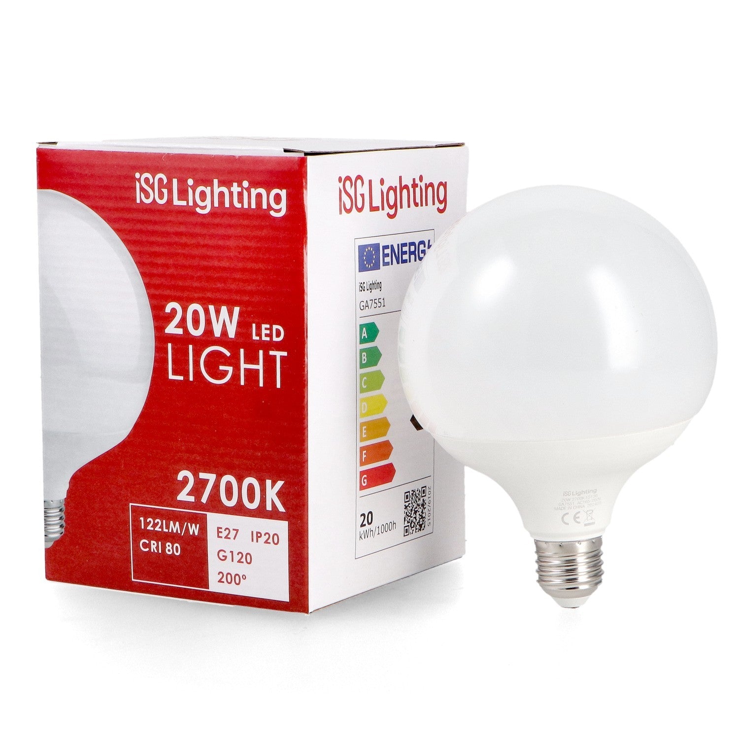 Bombilla Led E27 G120 20W