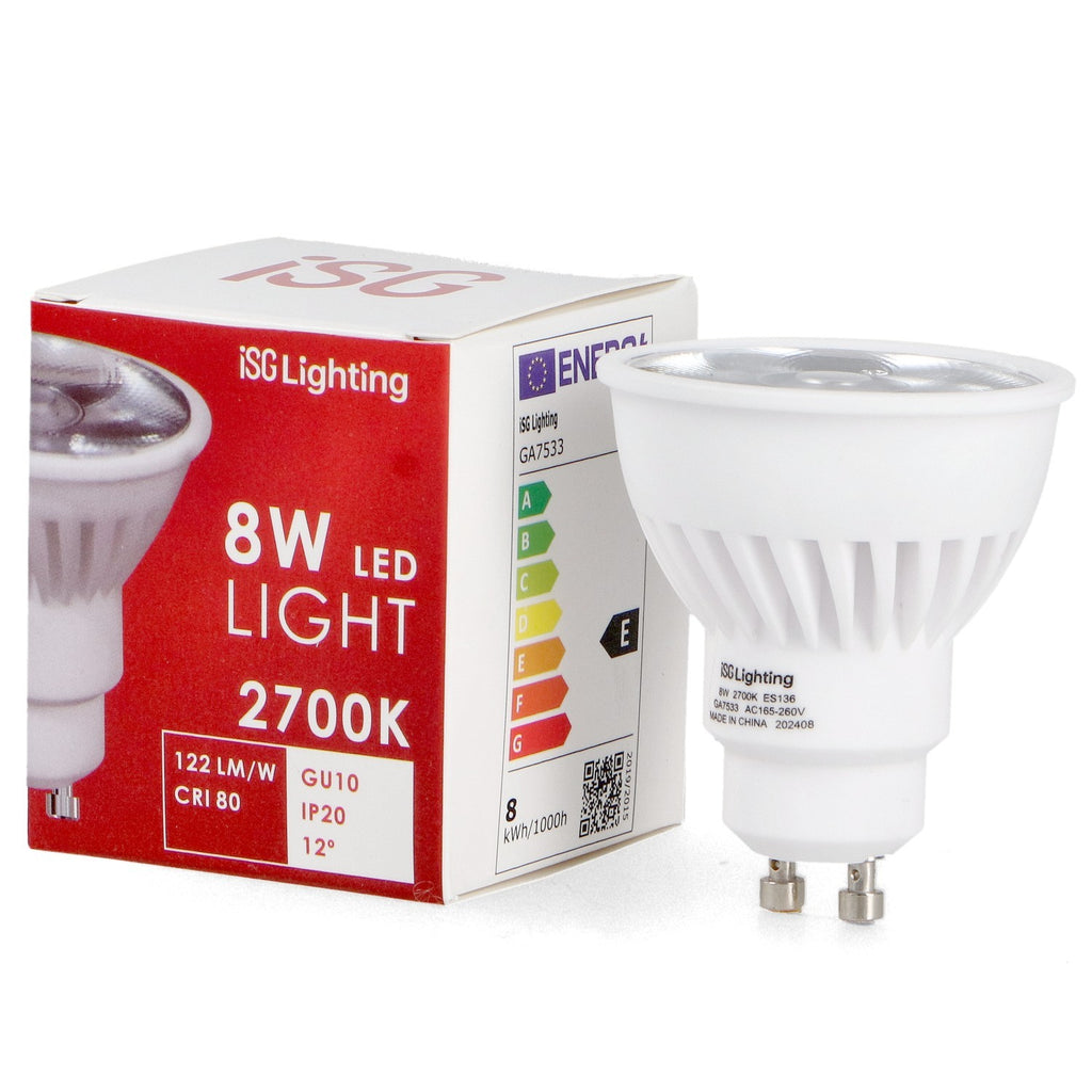 Bombilla LED GU10 COB Pro 8W 12º - Haz Concentrado