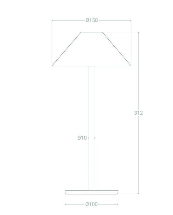 Lámpara de Mesa LED Portátil para Exterior Kivuli con Batería USB Recargable