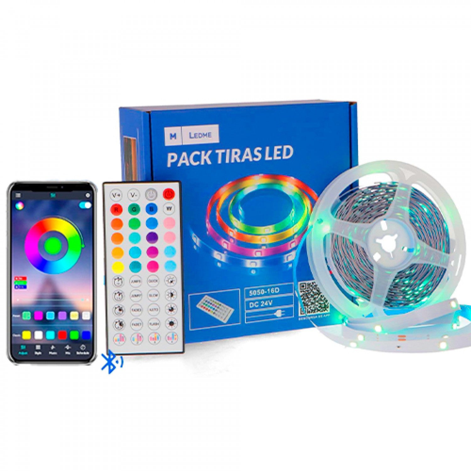 Pack Tira de Led 24V 16L Rgb - 15 Metros