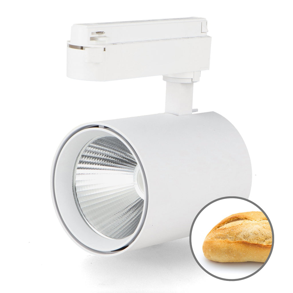 Foco LED Carril White Air 30W - CRI98 No Flicker Panadería