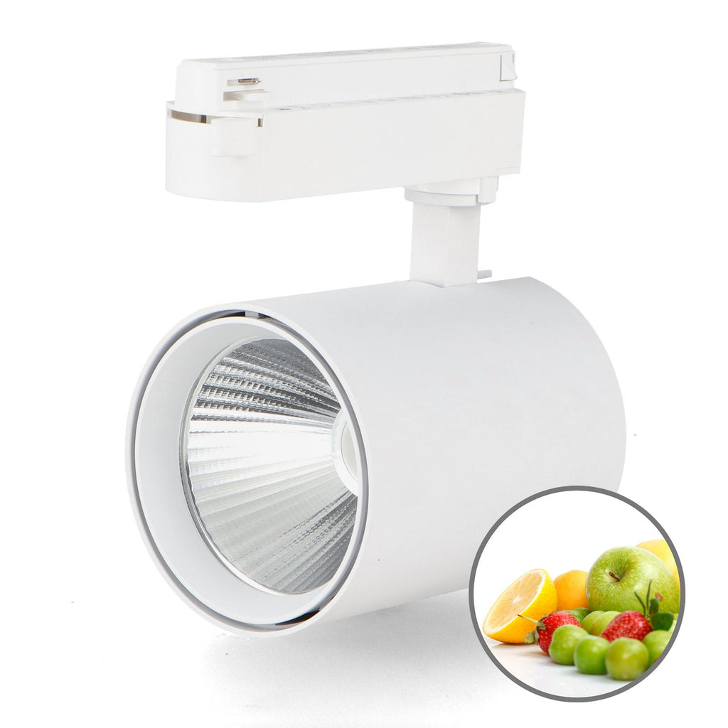 Foco LED Carril White Air 30W - CRI98 No Flicker Frutas
