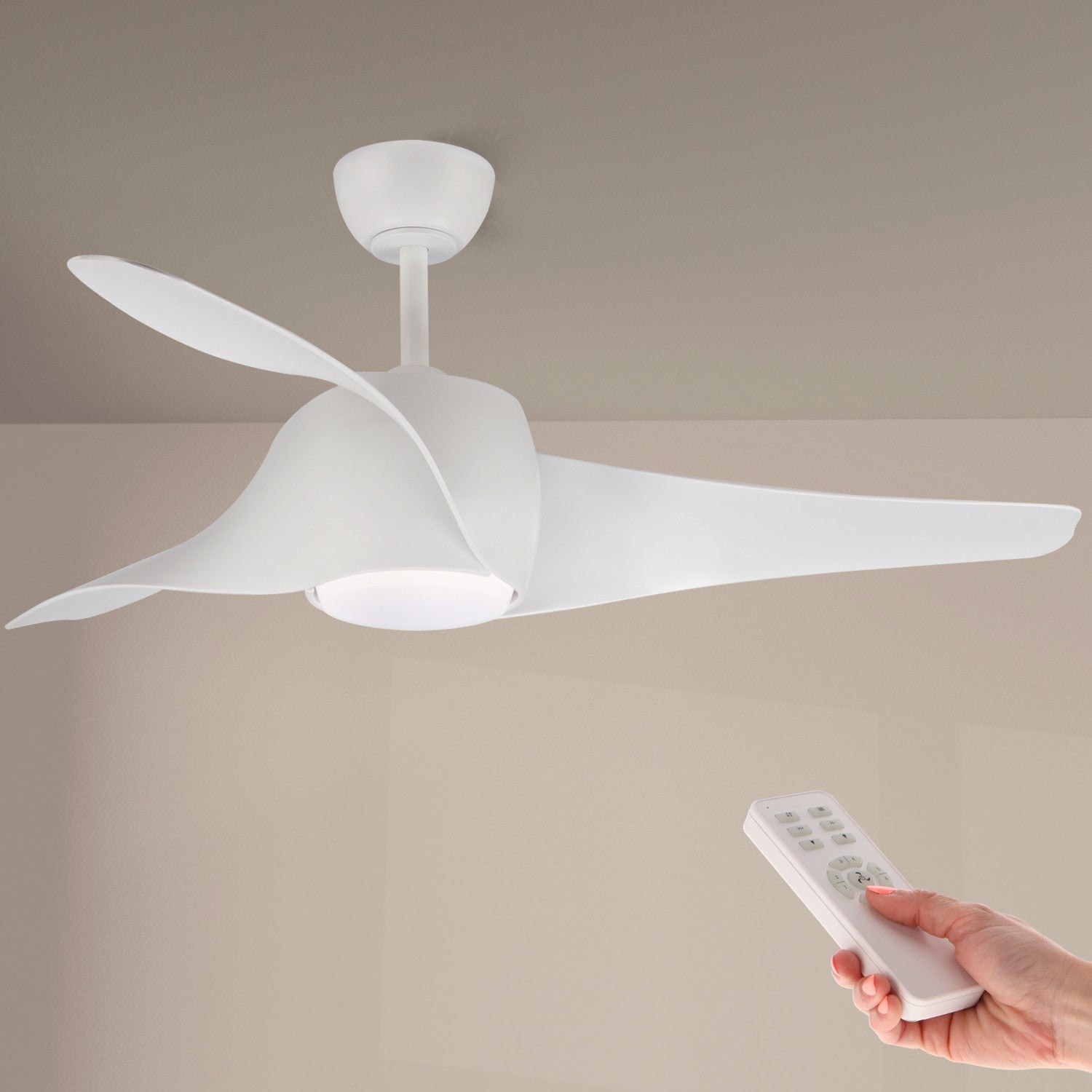 Ventilador de Techo LED Fanton DC ø127 cm — Diseño Escultórico 8 Velocidades