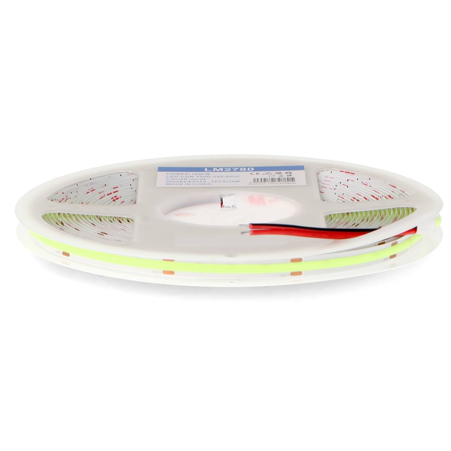 Tira LED COB Begur 24V | 324 LED/m | 10W/m | IP20 | 10 Metros | Color Fijo