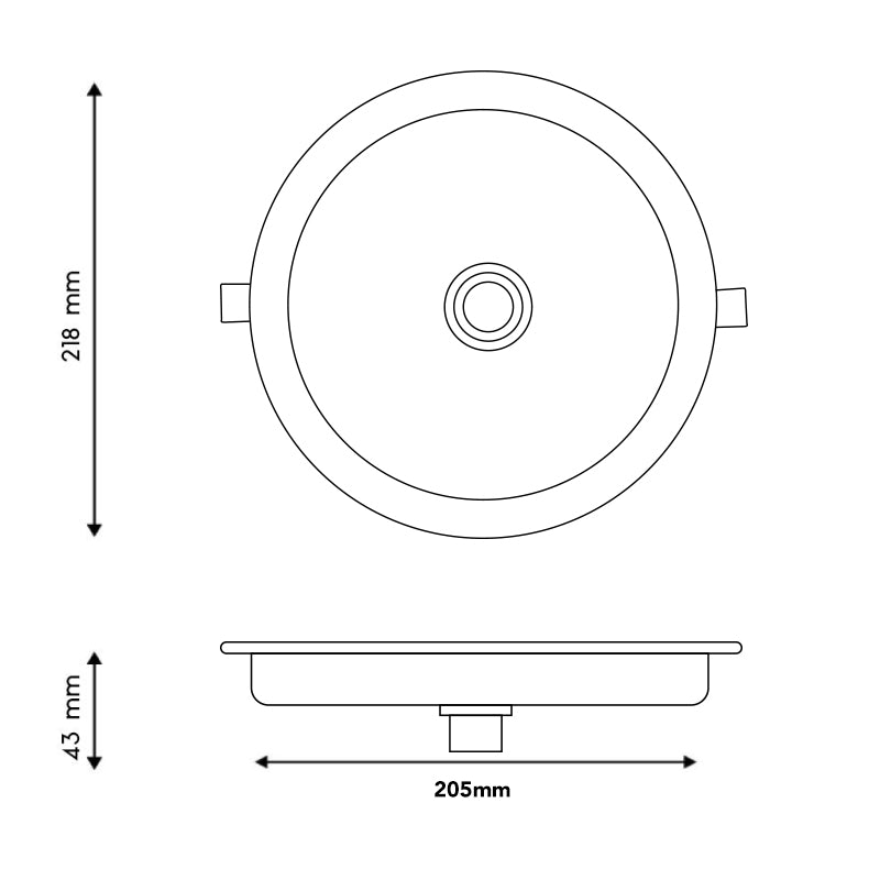 Panel Led Circular Empotrar Serie Sensor Light 18W