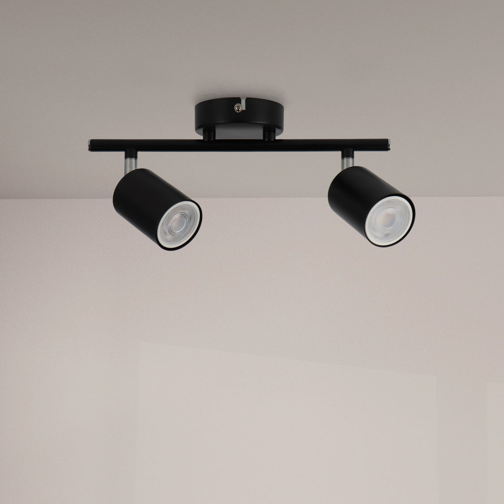 Lámpara de Techo Serie Black 2 Focos Gu10