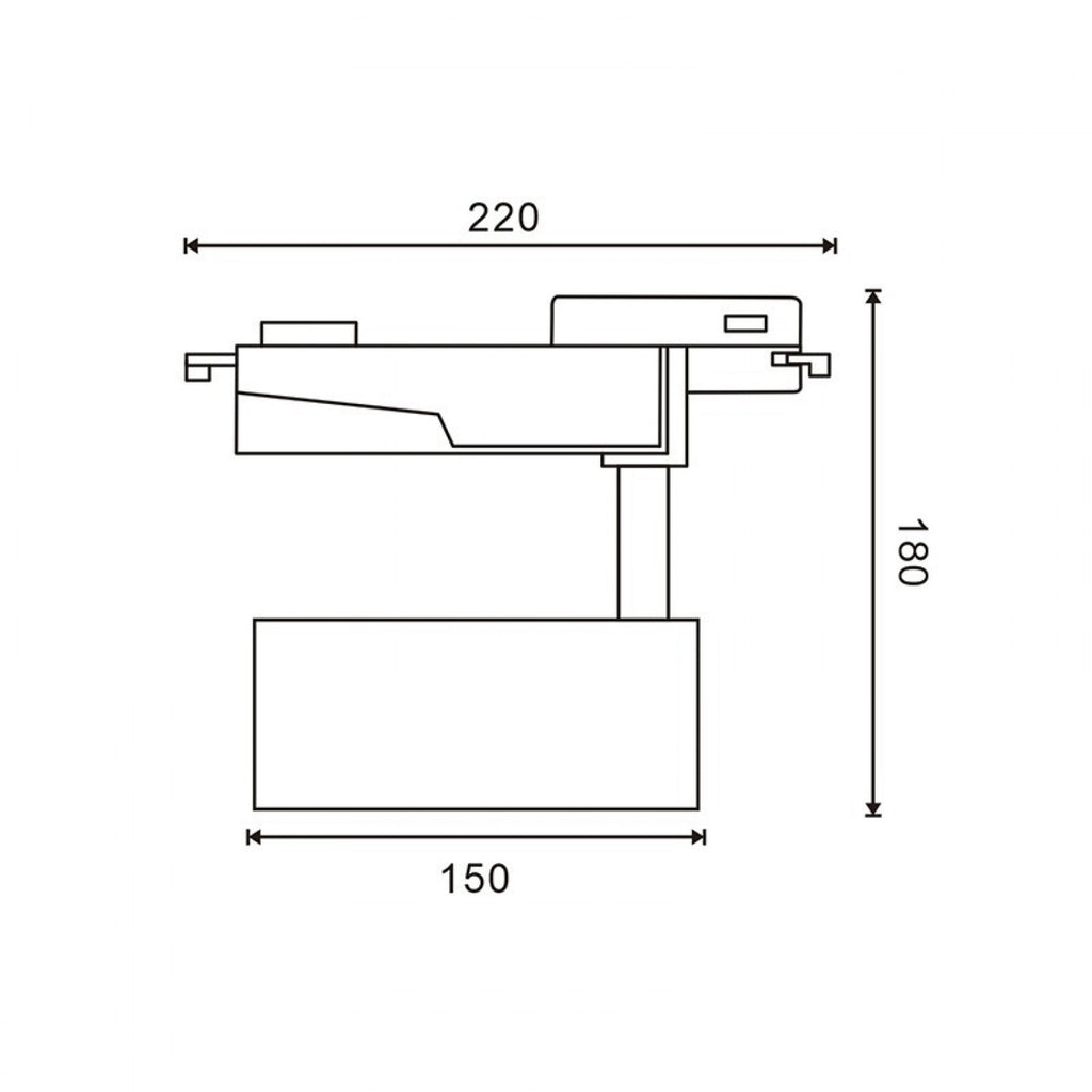 Foco LED Carril Profast 30W - Bridgelux + Lifud CRI90