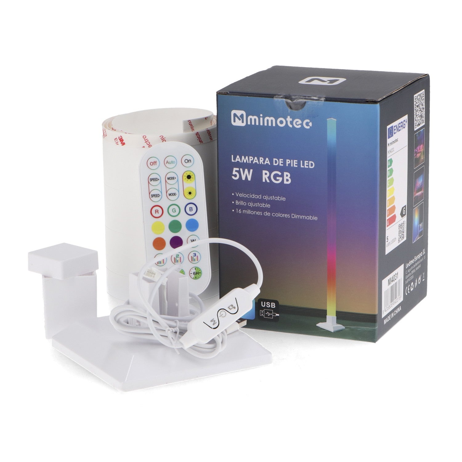 Lámpara de Pie 5V Dc Rgb Con Control Remoto y App