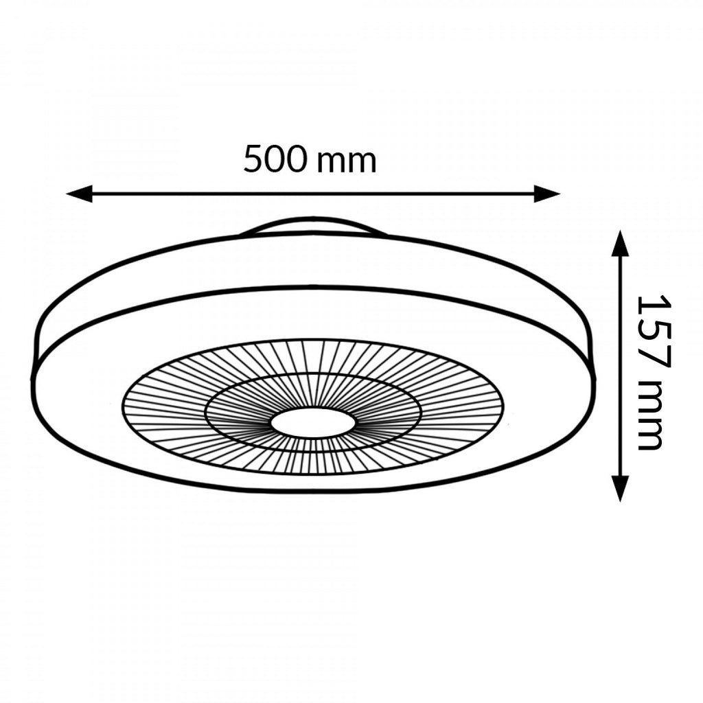 Ventilador de Techo LED Colours CCT+RGBIC DC ø50 cm — Luz RGB Multicolor Plafón 3 Velocidades
