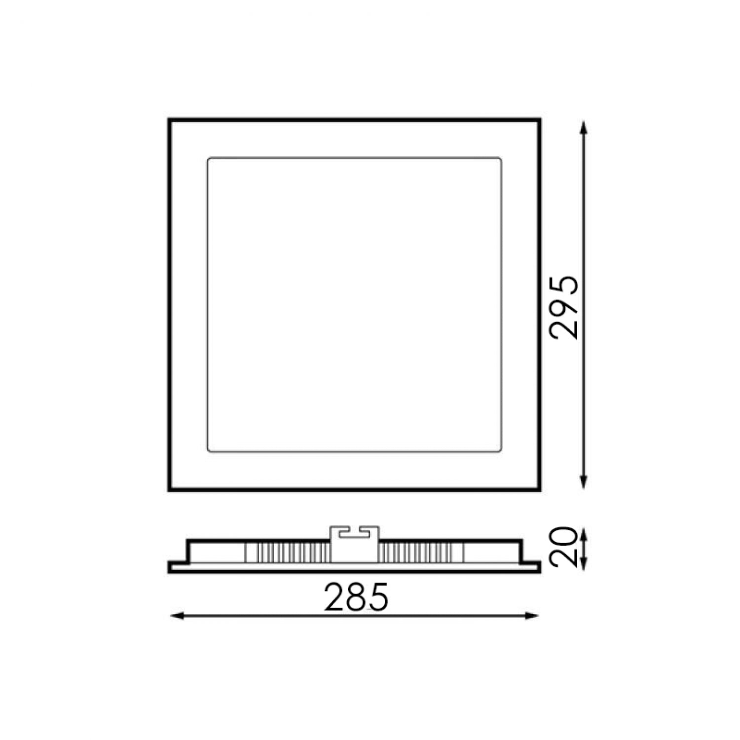 Panel Led Cuadrado Empotrar Niquel Cct