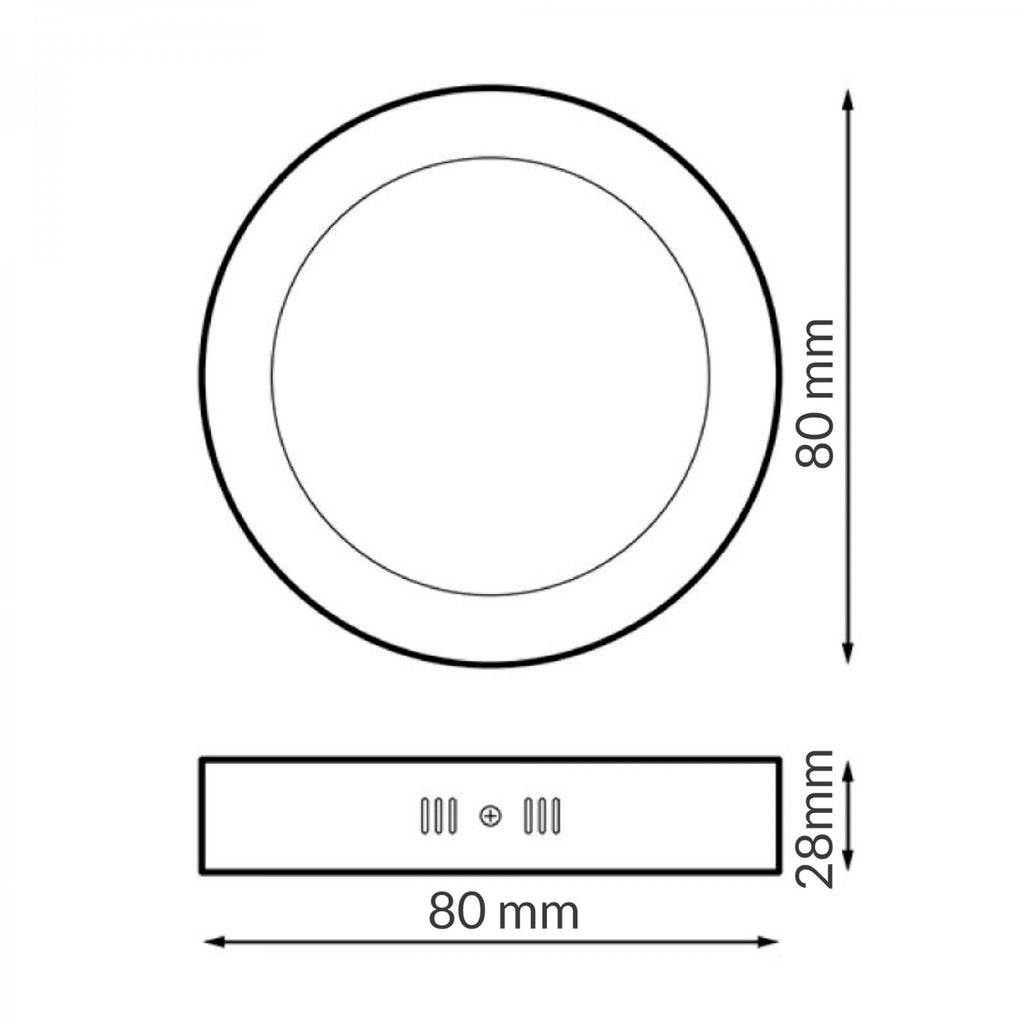 Panel de Superficie Serie Slim Circular