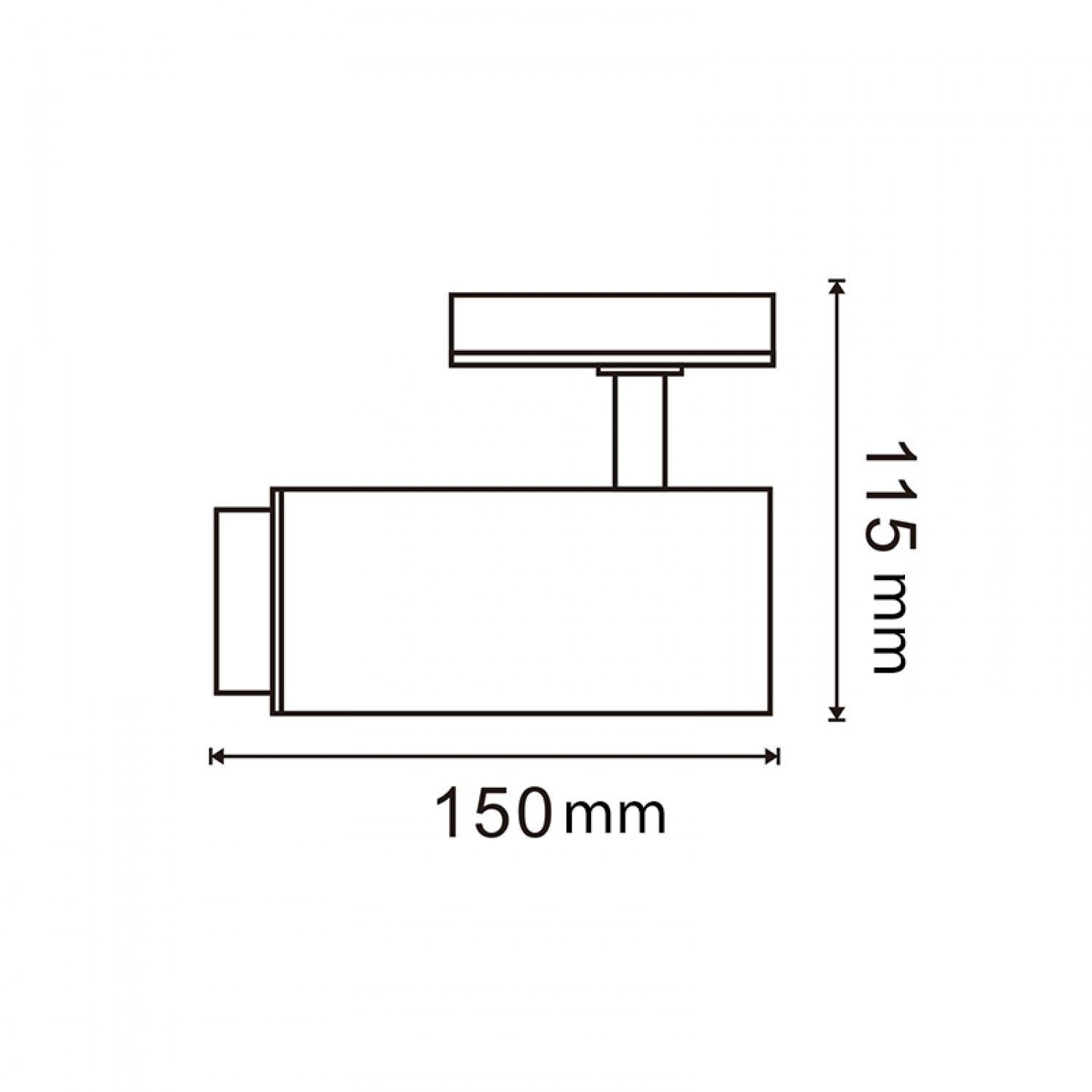 Foco Led Para Carril Bari 10W óptica Regulable Monofásico Cct
