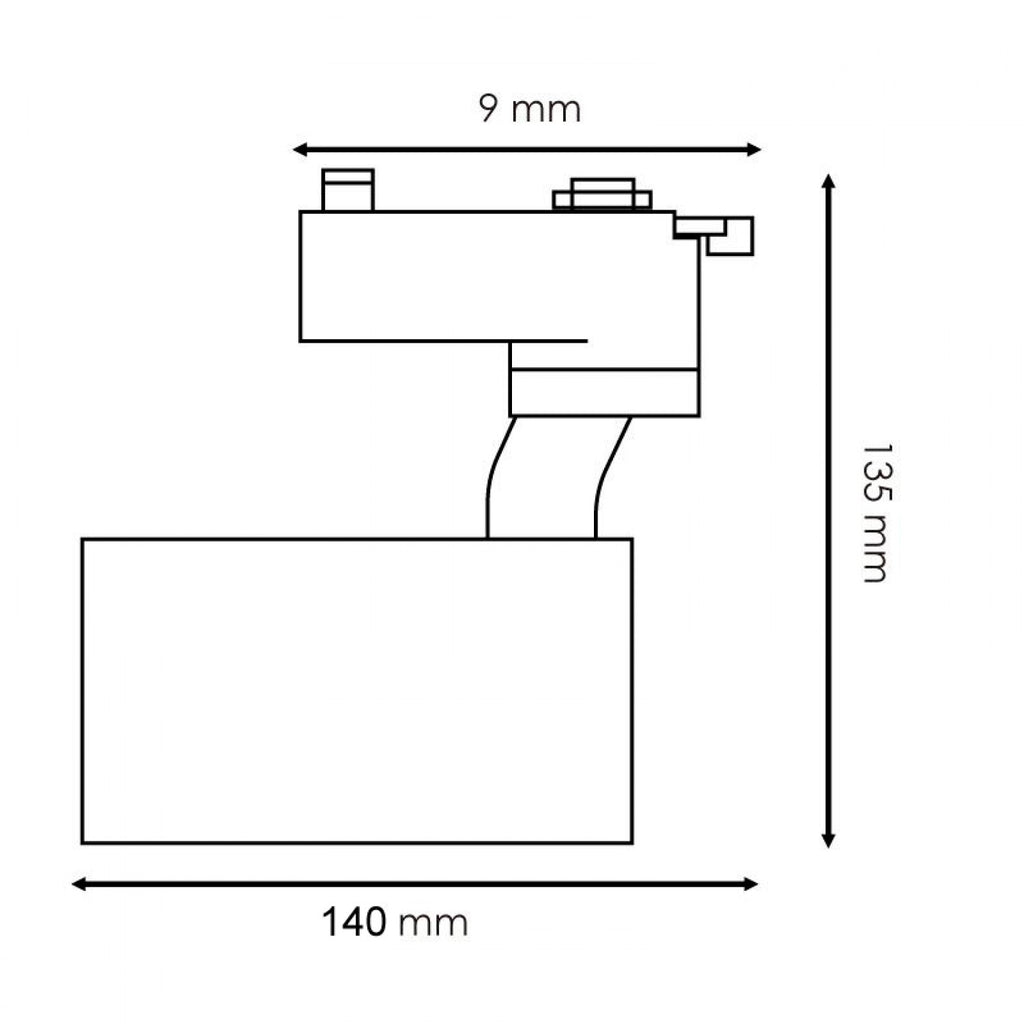 Foco LED Carril Berna 12W - Tecnología Bridgelux 3CCT