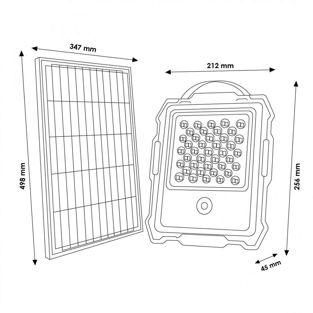 Foco Proyector Led Solar Con Cámara Jeff 200W - Dsc