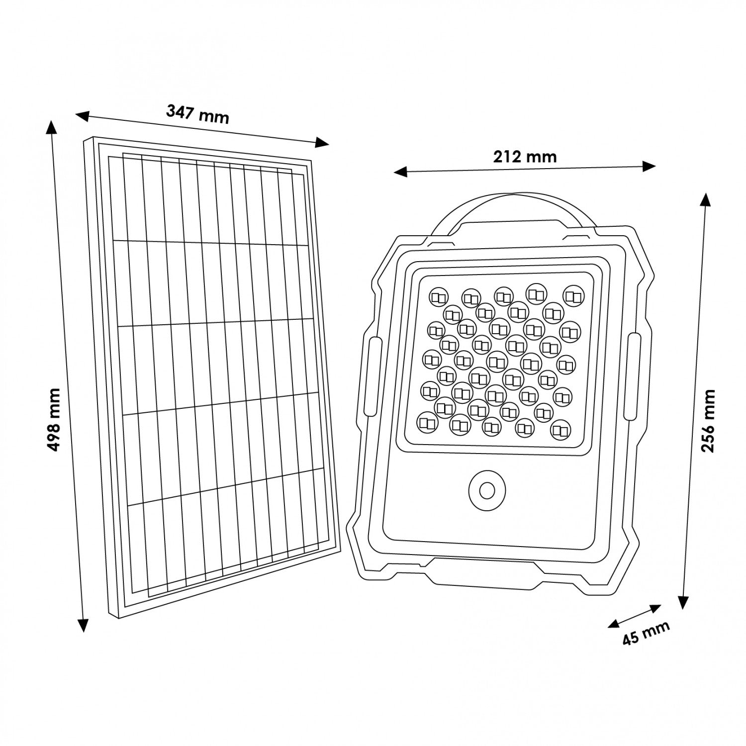 Foco Proyector Led Solar Con Cámara Jeff 200W - Dsc