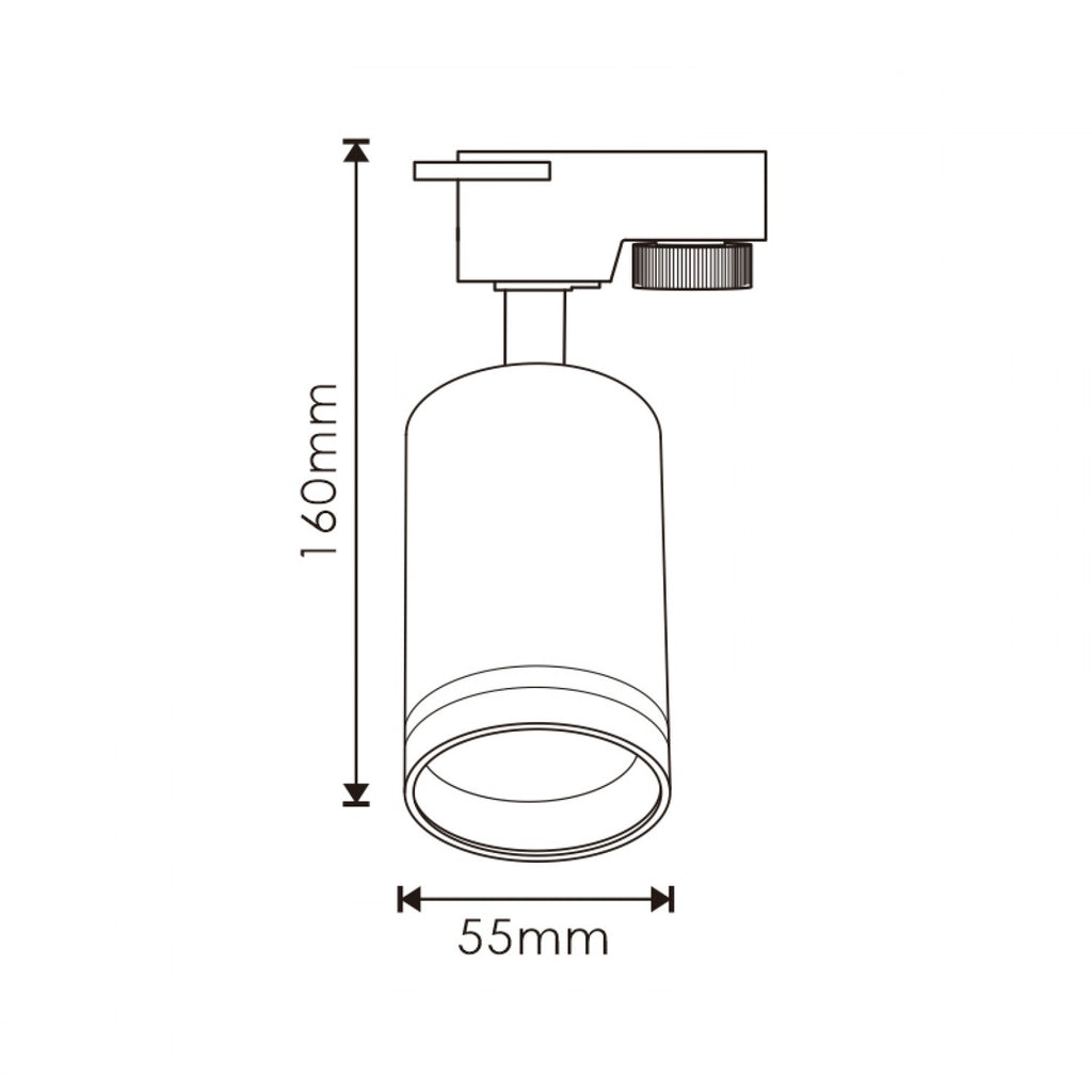 Foco Portablámparas GU10 Carril Circle - Diseño Minimalista