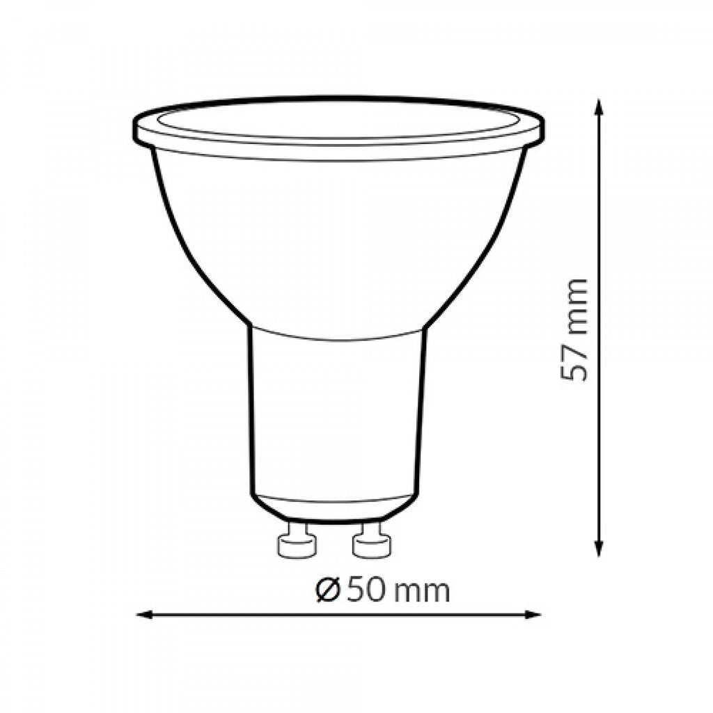 Bombilla Led Gu10 Smdpro 9W 120º