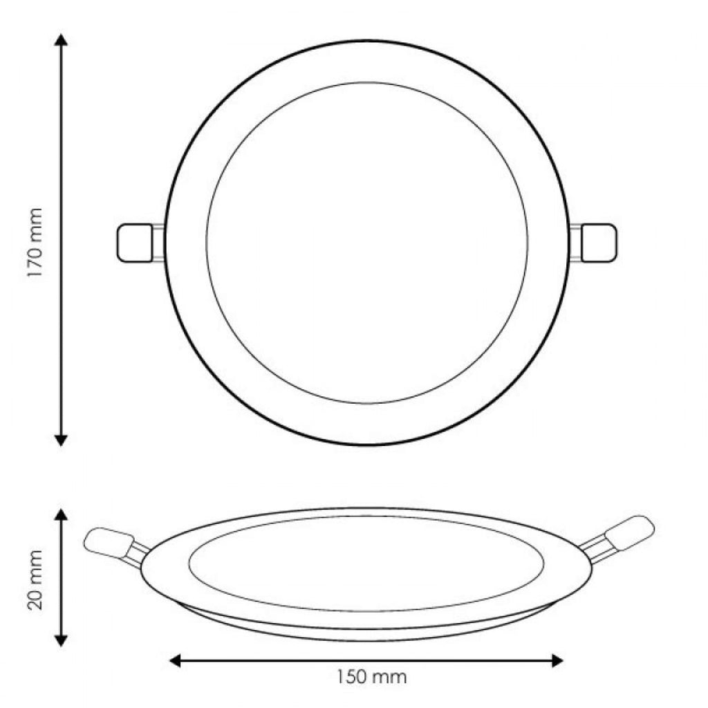 Panel Led Circular Empotrar Níquel Cct