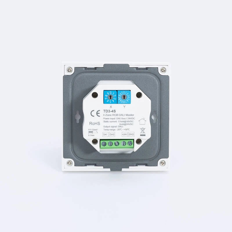 Controlador Regulador DALI Master RGB Pared Táctil 4 Zonas