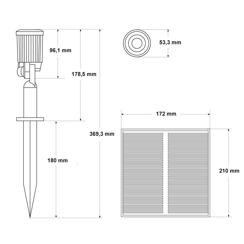 Kit de 4 Focos Solares Led Con Pincho Roxi