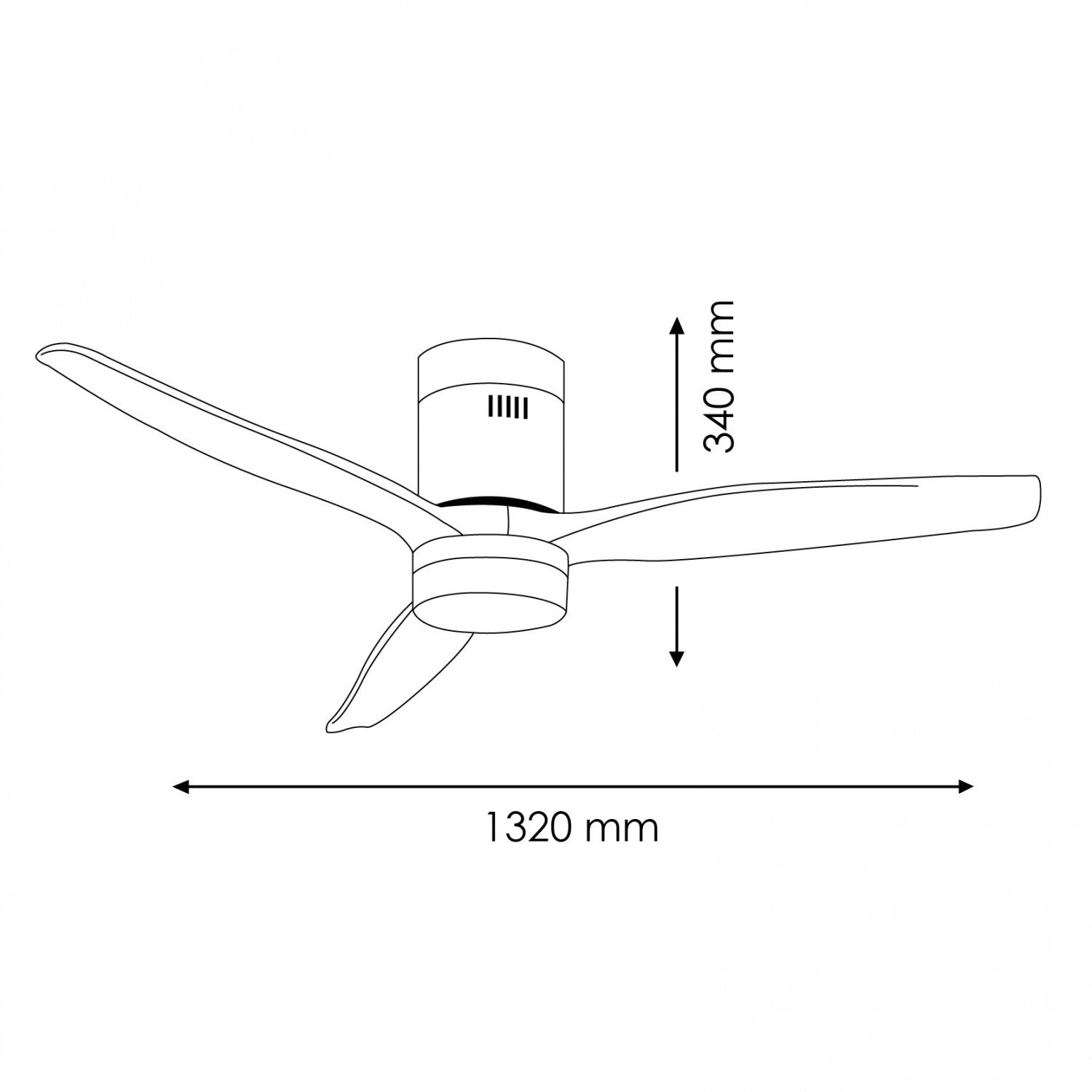 Ventilador de Techo LED White Energy DC ø132 cm — Blanco/Madera 10.200 m³/h 6 Velocidades
