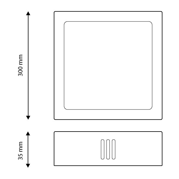 Panel LED de Superficie Níquel Cuadrado CCT - IP44 Resistente