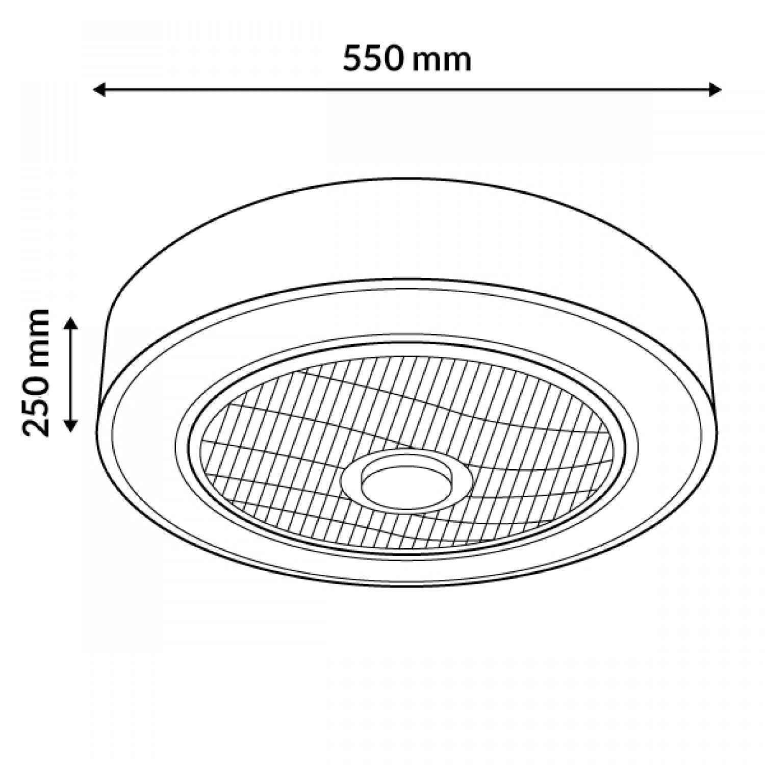 Ventilador de Techo LED Plus Sticks CCT DC ø55 cm — Plafón Geométrico App+Mando 6 Velocidades