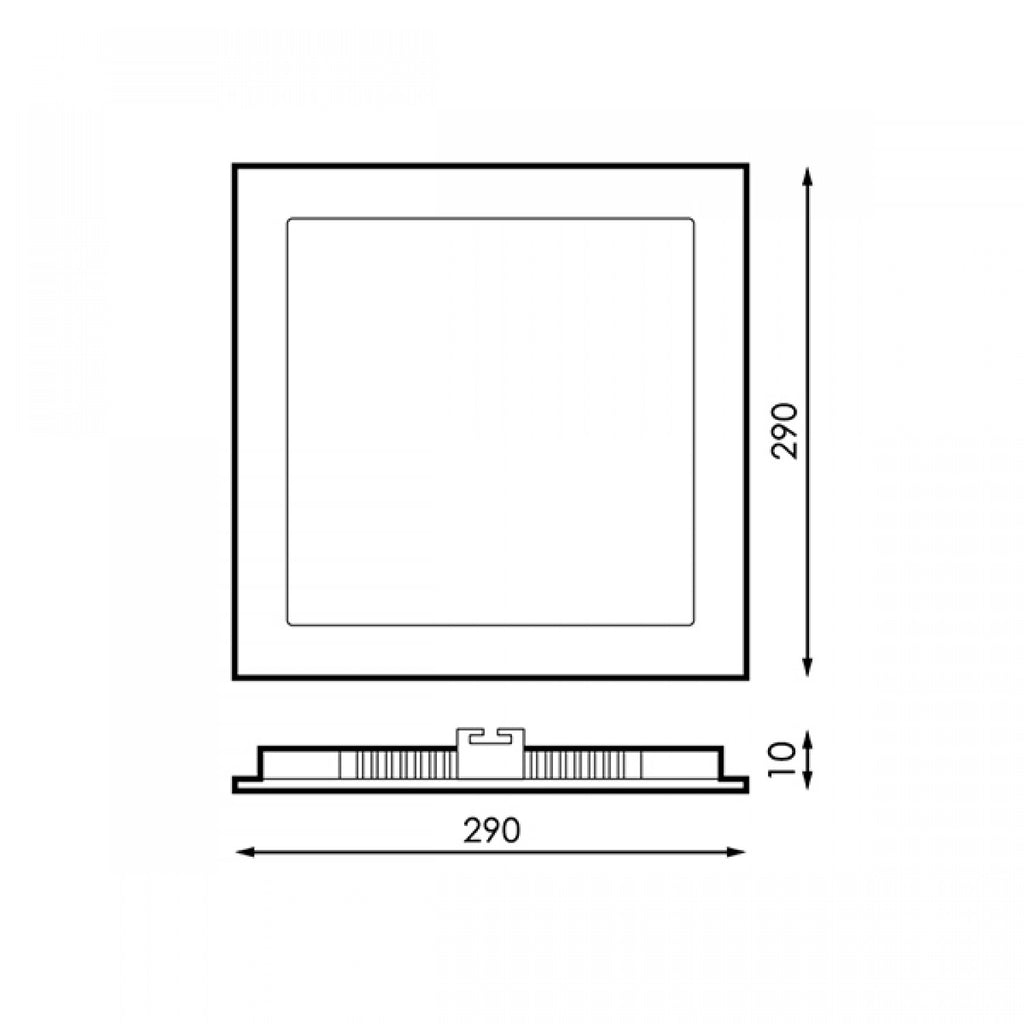 Panel LED Cuadrado Empotrar Negro CCT - Anti-Deslumbramiento