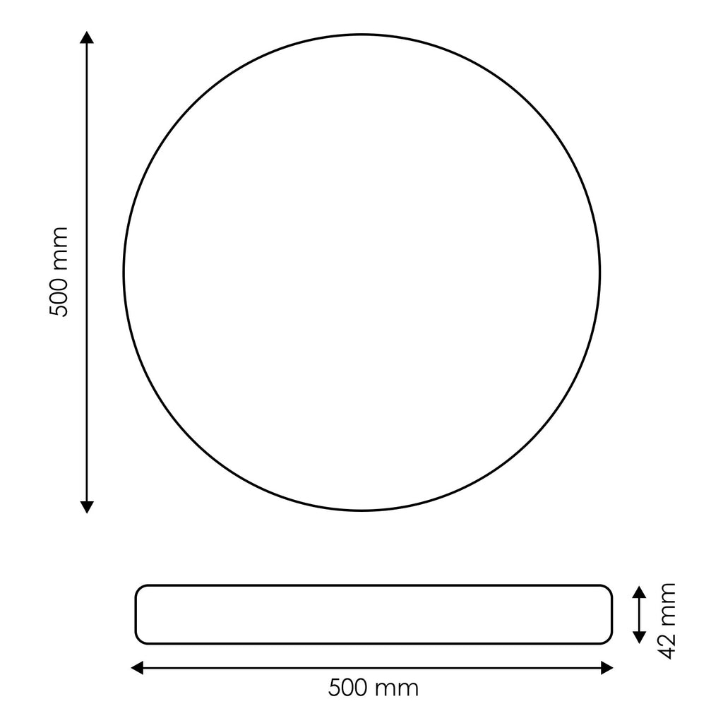 Plafón LED Neox 50W Wood - Alta Potencia Acabado Madera