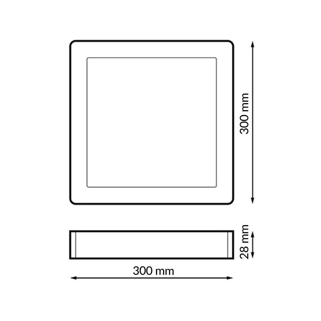 Panel LED de Superficie Negro Cuadrado CCT - Anti-Deslumbramiento