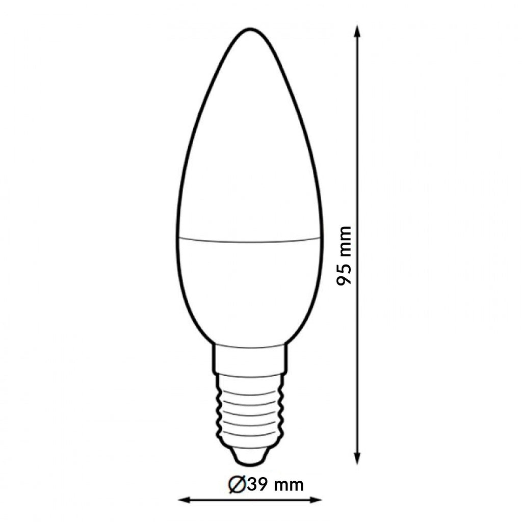 Bombilla Led C37 E14 6W