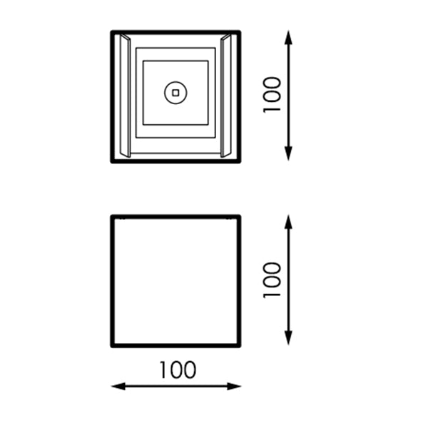 Aplique de Pared Led Cube 12W Ip54