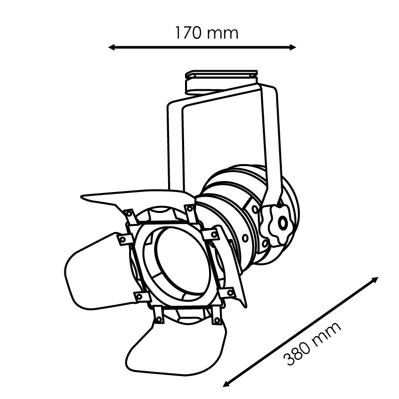 Foco Portablámparas E27 Carril Movie - Diseño Industrial