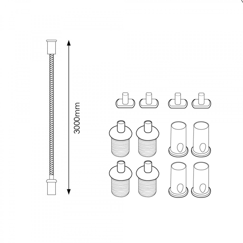Colgadores Para Carril LED - 3 Metros