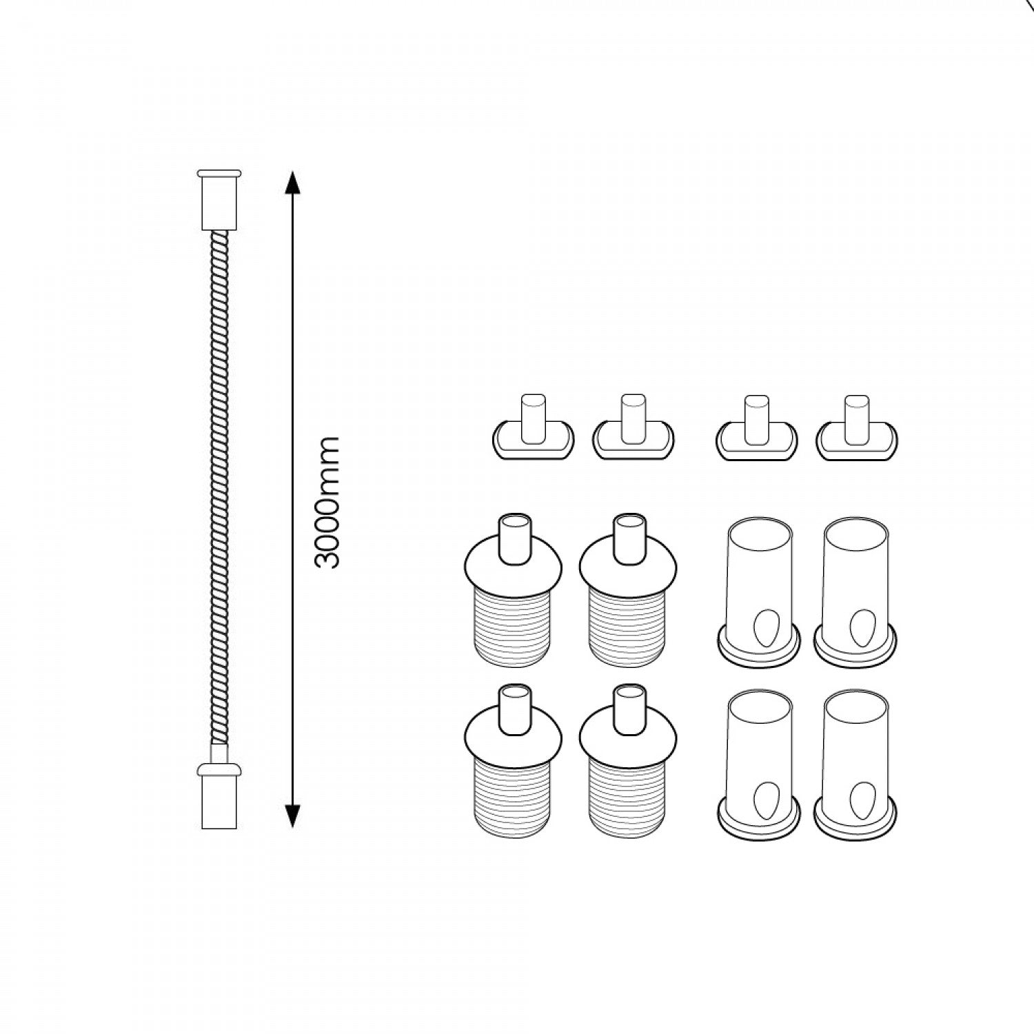Colgadores Para Carril Led 3 Metros