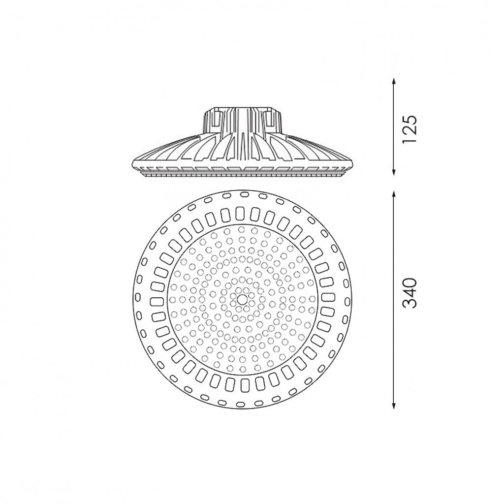 Campana Ufo Led Inspire 150W - Dsc