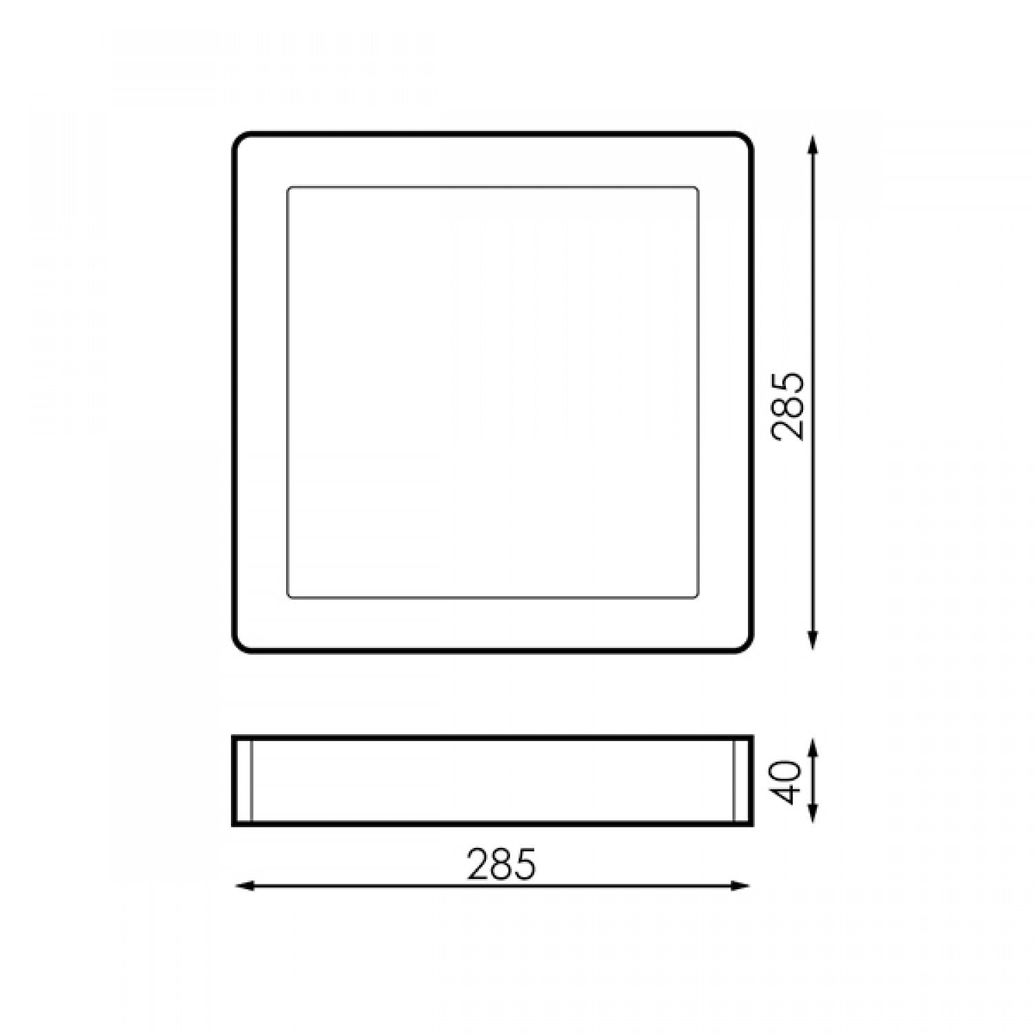 Panel de Superficie Serie Slim Cuadrado
