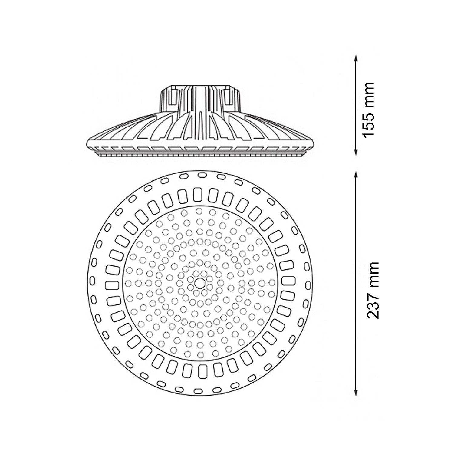 Campana Ufo Led Sky 100W 0-10V - Dsc