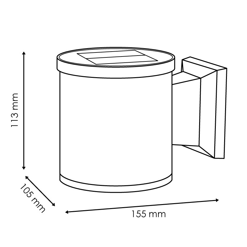 Aplique Led Solar Cory