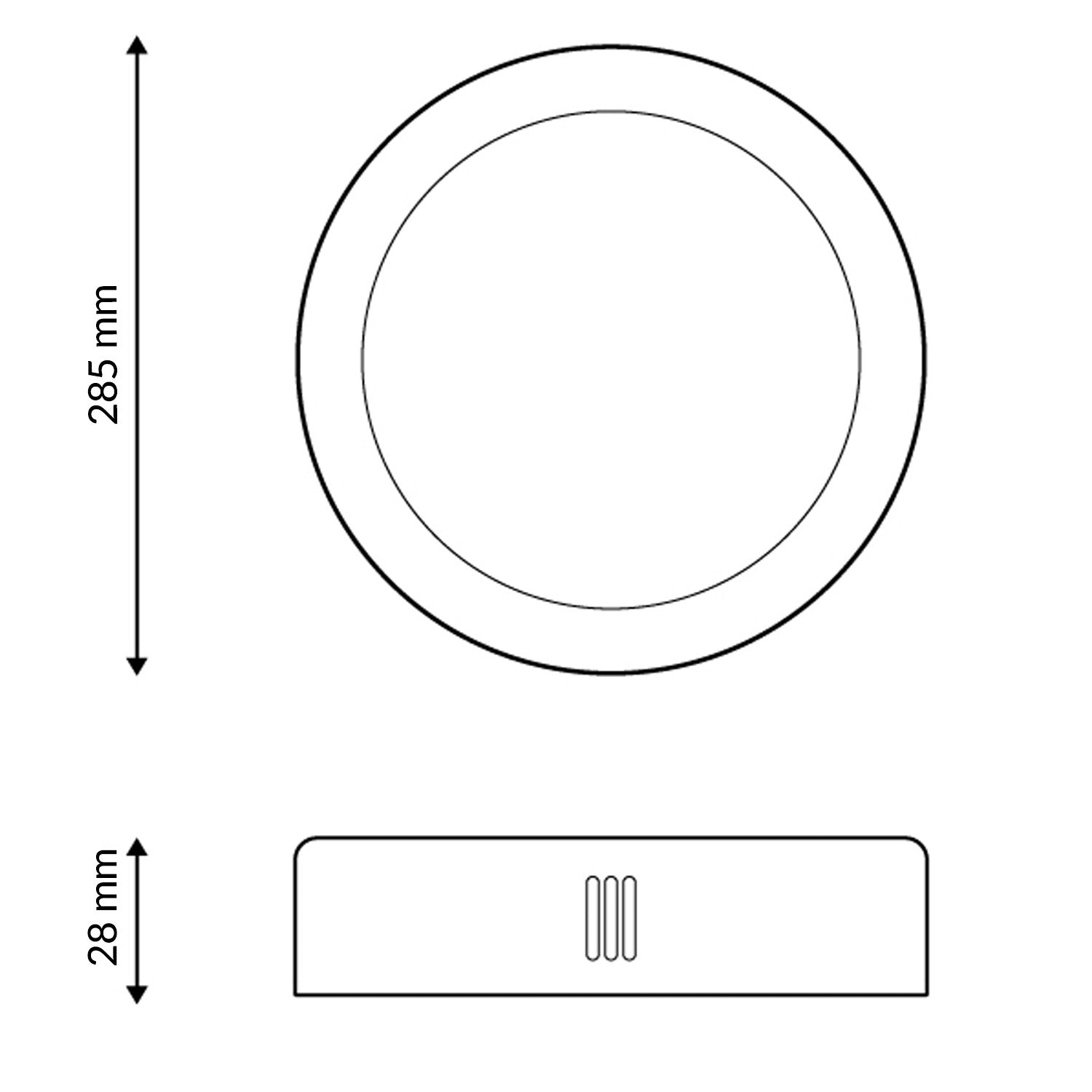 Panel de Superficie Negro Circular Cct
