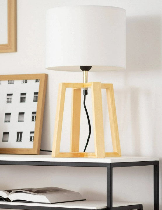 Lámpara de Mesa de Madera Korsade